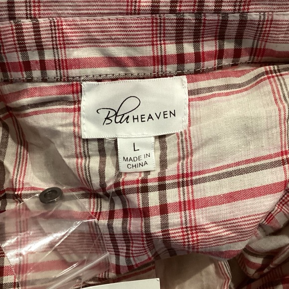 NWT Blu Heaven Button Down Shirt - Picture 5 of 5